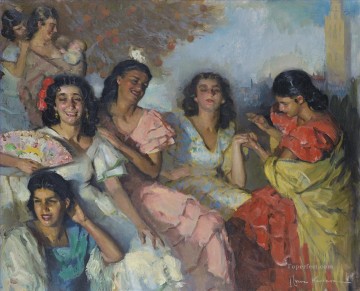 アラブ Painting - LA BONNE AVENTURE A SEVILLE ホセ・クルス・エレーラ ジャンル アラベール